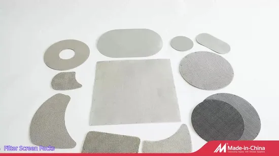 Factory Custom Extruder Metal Woven Filter Mesh Stainless Steel Filter Screen Disc